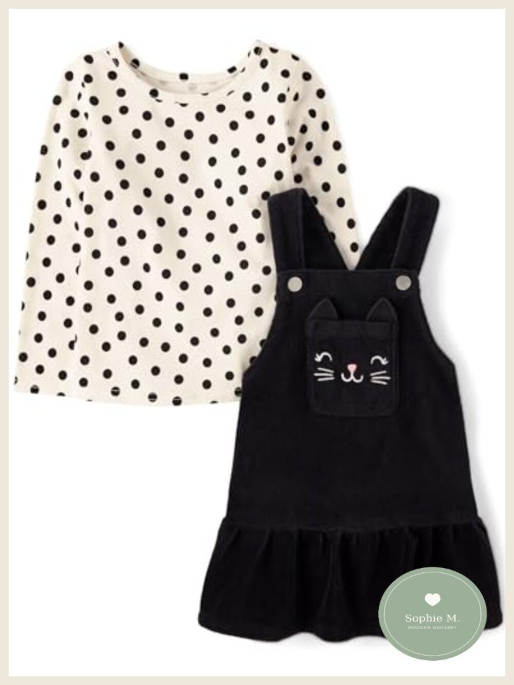 Baby Toddler Long Sleeve Top Skirtall Dress Set 2pc Cotton Blend